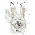 Hopper Studios Greeting Card - Yippee ki-yay Birthday Card- Dog