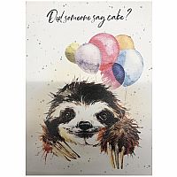 Hopper Studios Greeting Card I'll Be Right There - Sloth - Birthday 