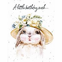 Hopper Studios Greeting Card - Birthday Wish Bunny