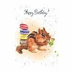 Hopper Studios Greeting Card - Happy Birthday - Chipmunk