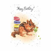 Hopper Studios Greeting Card - Happy Birthday - Chipmunk 