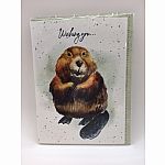 Hopper Studios Greeting Card - Wishing You - Beaver - Birthday