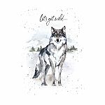Hopper Studios Greeting Card - Let's Get Wild - Wolf -Special Day