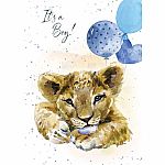 Hopper Studios Greeting Card - It's A Boy - LIon Cub