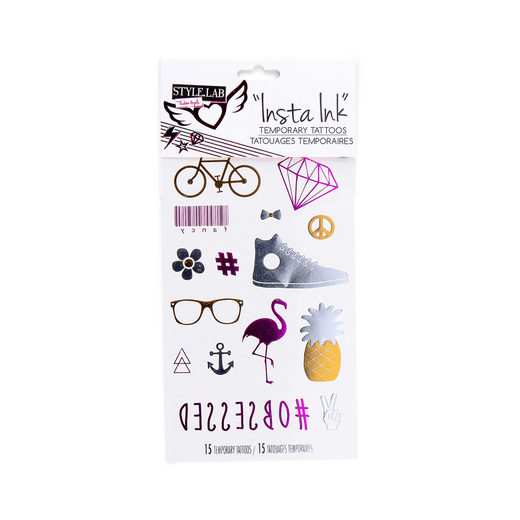 Insta Ink Temporary Tattoos Metallic Icons Toy Sense
