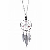 January Garnet Birthstone Dreamcatcher Pendant  