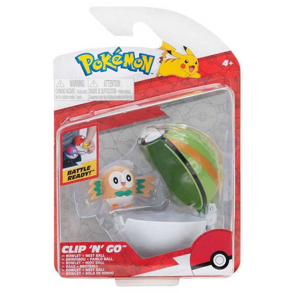 Pokemon Clip 'N' Go Rowlet & Nest Ball - Toy Sense