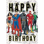 Justice League Foil Birthday Card 