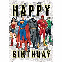 Justice League Foil Birthday Card 