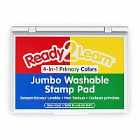 Jumbo Washable Stamp Pad - 4-in-1 Primary Colours