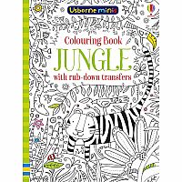 Jungle Colouring Book with Rub-Down Transfers. 