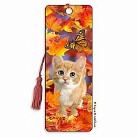 Fall Kitten - 3D Bookmark