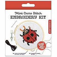 Mini Cross Stitch Embroidery Kit - Lady Bug
