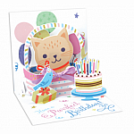 Kitten in a Basket Birthday Pop-Up Card