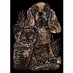 Mini Engraving Art: Copper - Kitten & Puppy.