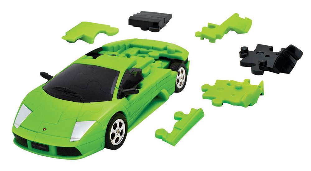 3D Green Lamborghini Puzzle - Toy Sense