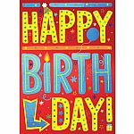 Happy Birthday 3D Lettering Birthday Card