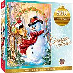 Letters to Frosty - Masterpieces Puzzles Holiday Glitter, 500 pieces