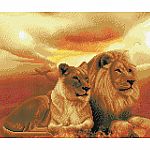 Crystal Art Large Framed Kit - Lions of the Savannah