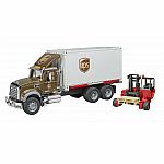 Mack Granite UPS Logistics Truck with Forklift. 