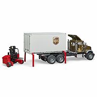 Mack Granite UPS Logistics Truck with Forklift. 