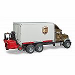 Mack Granite UPS Logistics Truck with Forklift. 