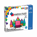 Magna-Tiles Clear Colors - 32 Piece Set.