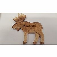 Wooden Moose Magnet Thunder Bay