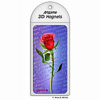 Red Rose - 3D Magnet.