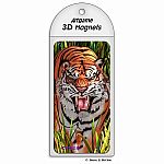 Tiger Trouble  - 3D Magnet.