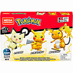 Pokemon Mega Construx - Build & Show Pikachu Evolution Trio