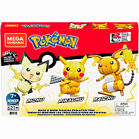 Pokemon Mega Construx - Build & Show Pikachu Evolution Trio