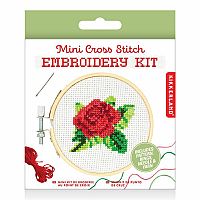 Mini Cross Stitch Embroidery Kit - Rose  