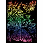 Mini Engraving Art: Rainbow - Butterflies .