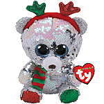 Mistletoe - Holiday Bear Ty Flippables Medium -Retired