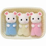 Calico Critters Marshmallow Mouse Triplets.
