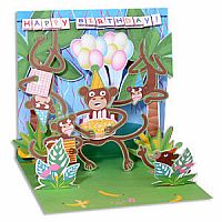 Monkey Birthday Pop-Up Card 