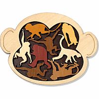 Monkey Madness Wooden Packing Puzzle