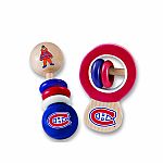 Montreal Canadiens Wooden Baby Rattle Set