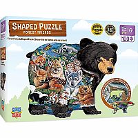 Forest Friends Shaped Puzzle Masterpieces Puzzles 100pc.