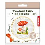 Mini Cross Stitch Embroidery Kit - Mushroom