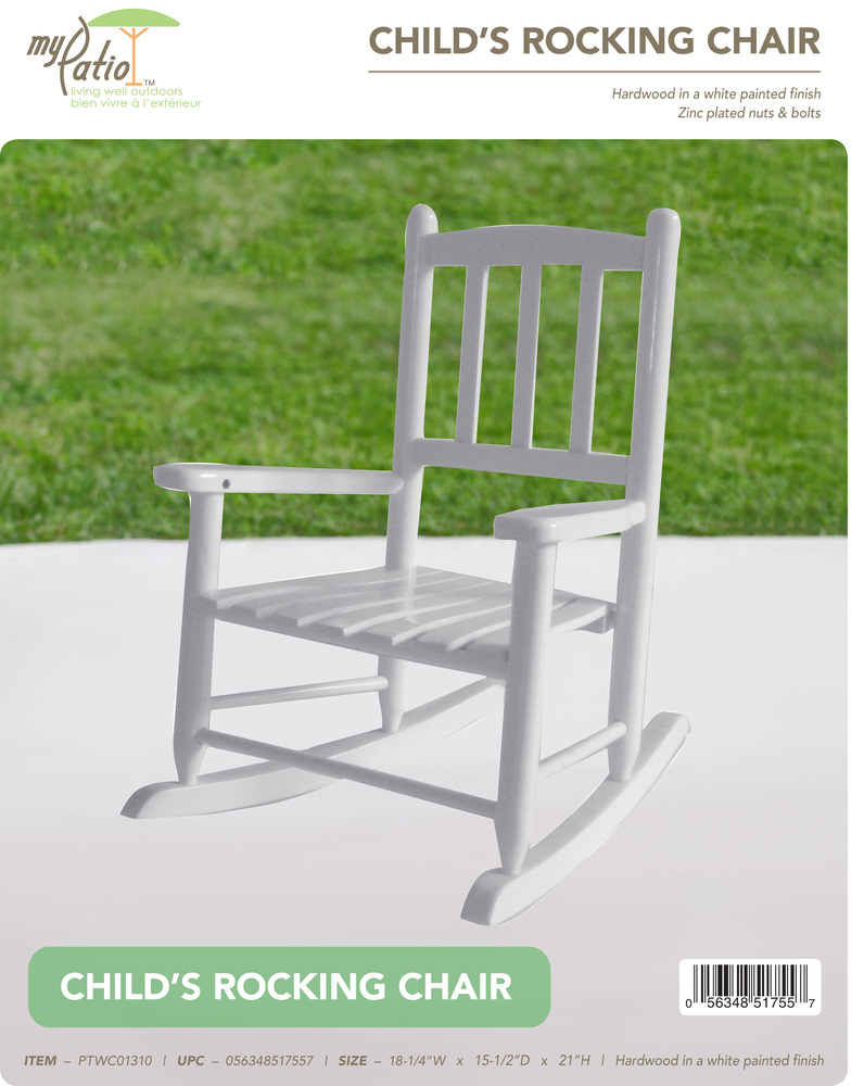 White Child's Rocking Chair Toy Sense
