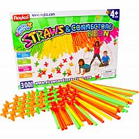 Neon Straws & Connectors - 300 Pieces