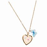 Butterfly Heart Locket Necklace