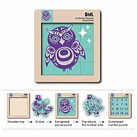 Wooden Tile  Puzzle - Owl.