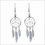 November Citrine Birthstone Dreamcatcher Earrings