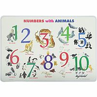 Numbers with Animals Two-Sided Placemat  