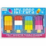Icy Pops Fruit Scented Puzzle Erasers.