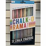Chalk-O-Rama Dustless Chalk Crayons - 12 pack  