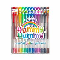 Yummy Yummy Scented Glitter Gel Pens - 12 Pack.